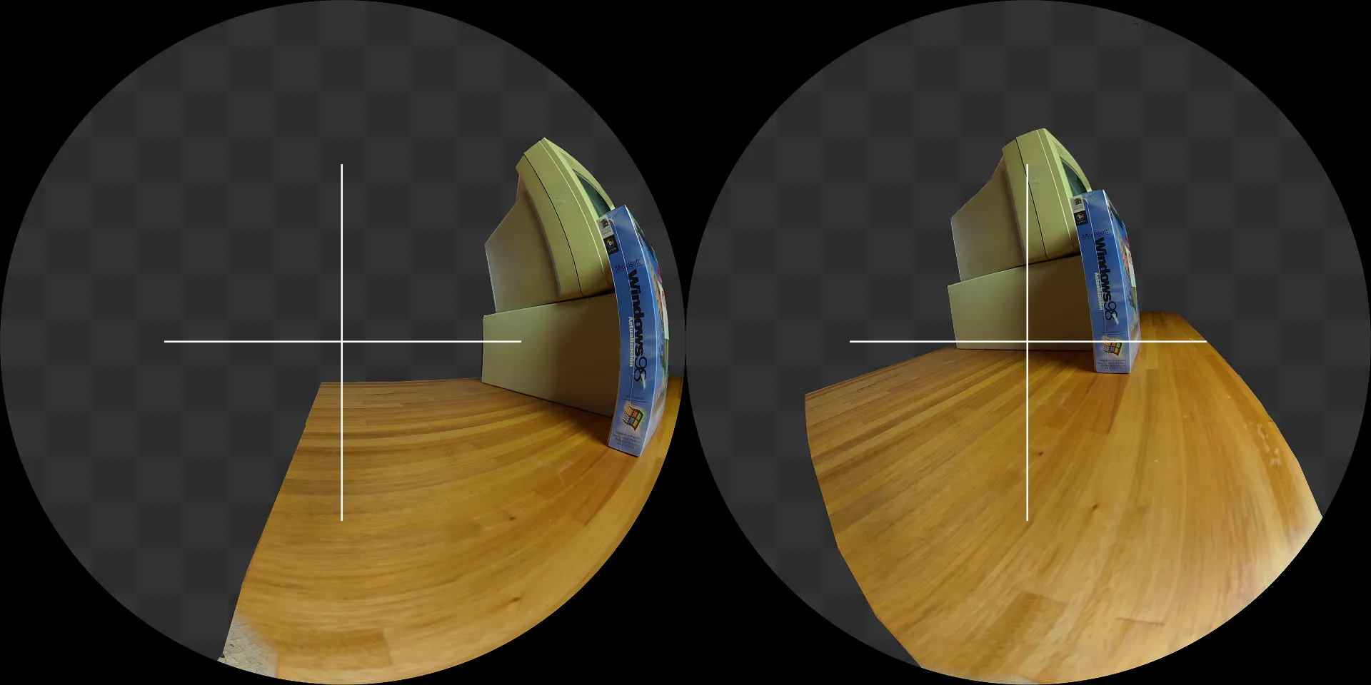Fisheye frames with a broken seam caused by the Osmo 360's stabilization